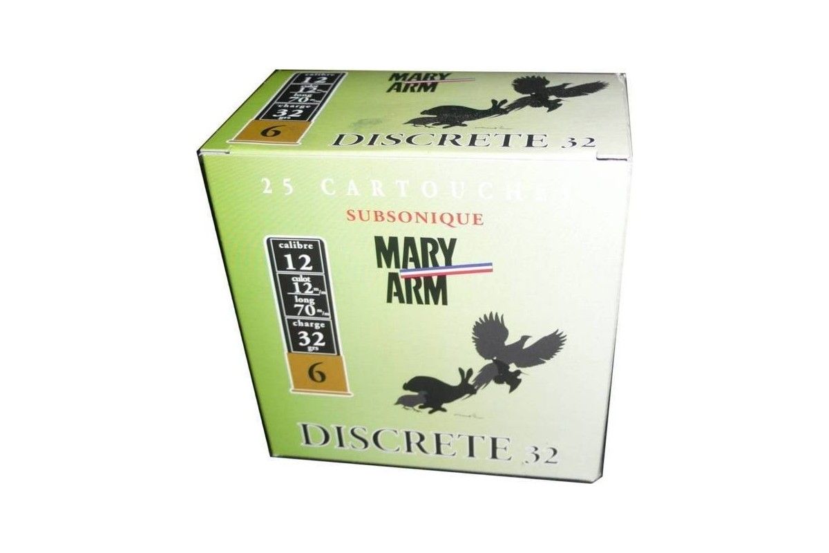 Cartouches Mary-Arm Discrete Subsonique 32G Cal.12