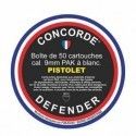 Boite De 50 Cartouches Concorde Defender 9mm Pak 