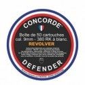 Boite De 50 Cartouches Concorde Defender 9mm - 380 Pk 