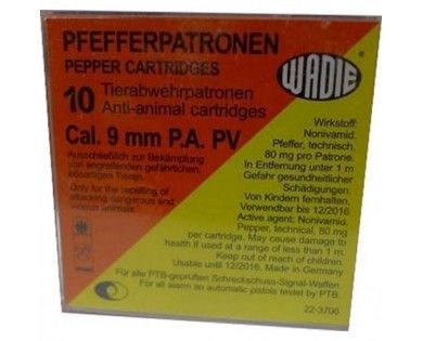 Boîte de 10 cartouches 9mm PAK au poivre URAMEX 
