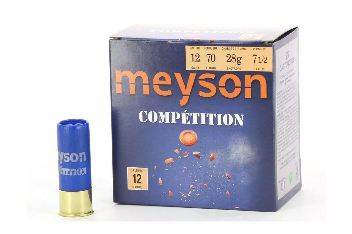 1 boîte de 25 Cartouches Meyson Compétition 28 grammes 7.5 calibre 12 