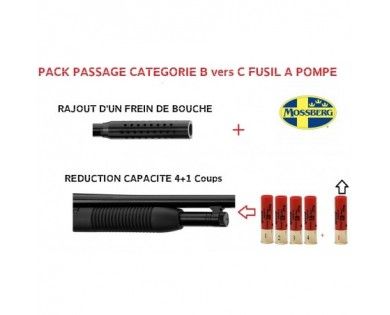 Pack de transformation Fusil à pompe catégorie B ves catégorie C Mossberg 