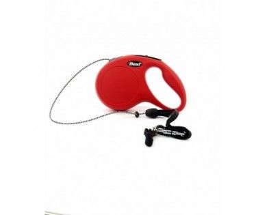 Laisse de taille médium Flexi ROUGE 5m de corde 