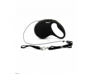 Laisse de taille médium Flexi NOIR 5m de corde 