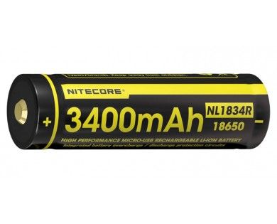 Batterie Nitecore 3400 mAh port USB 18650 