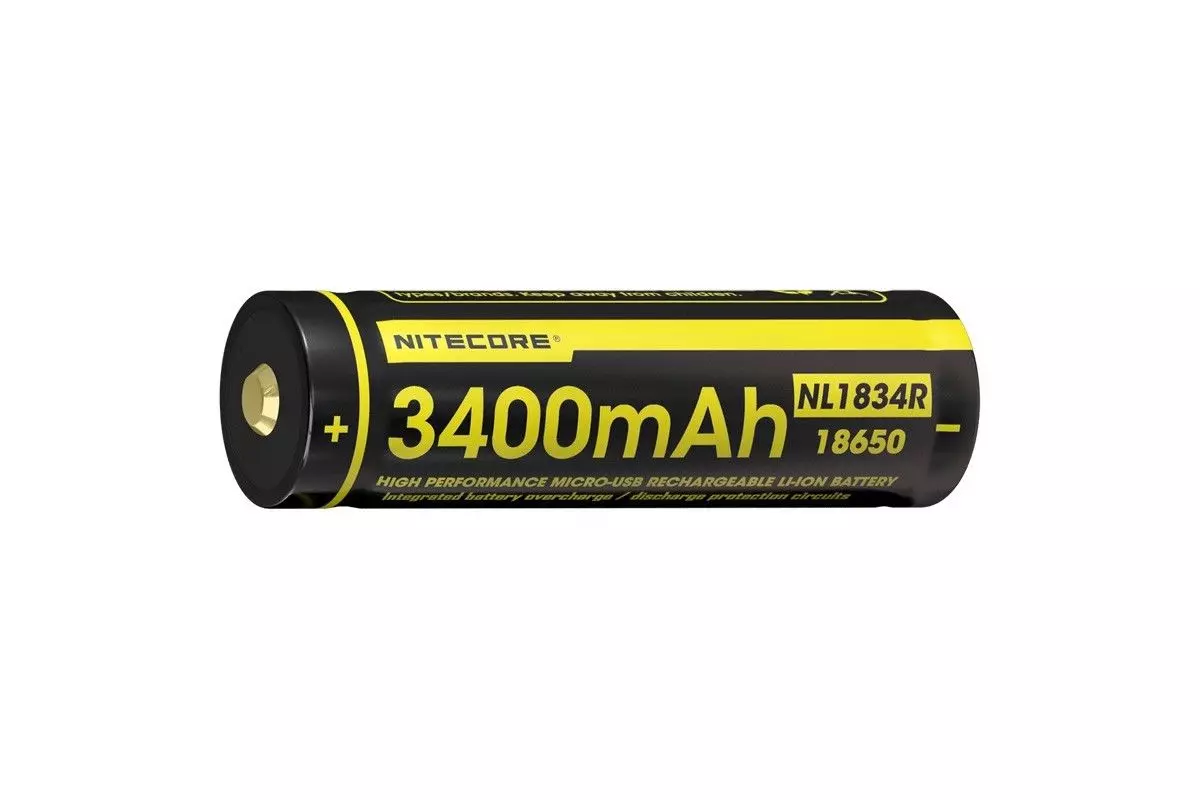 Batterie Nitecore 3400 mAh port USB 18650 