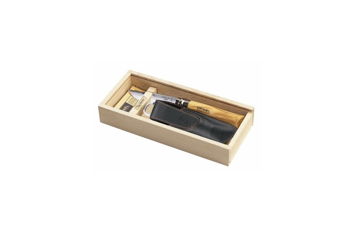 Coffret OPINEL Plumier N°8 Olivier Lame de 8.5 cm 