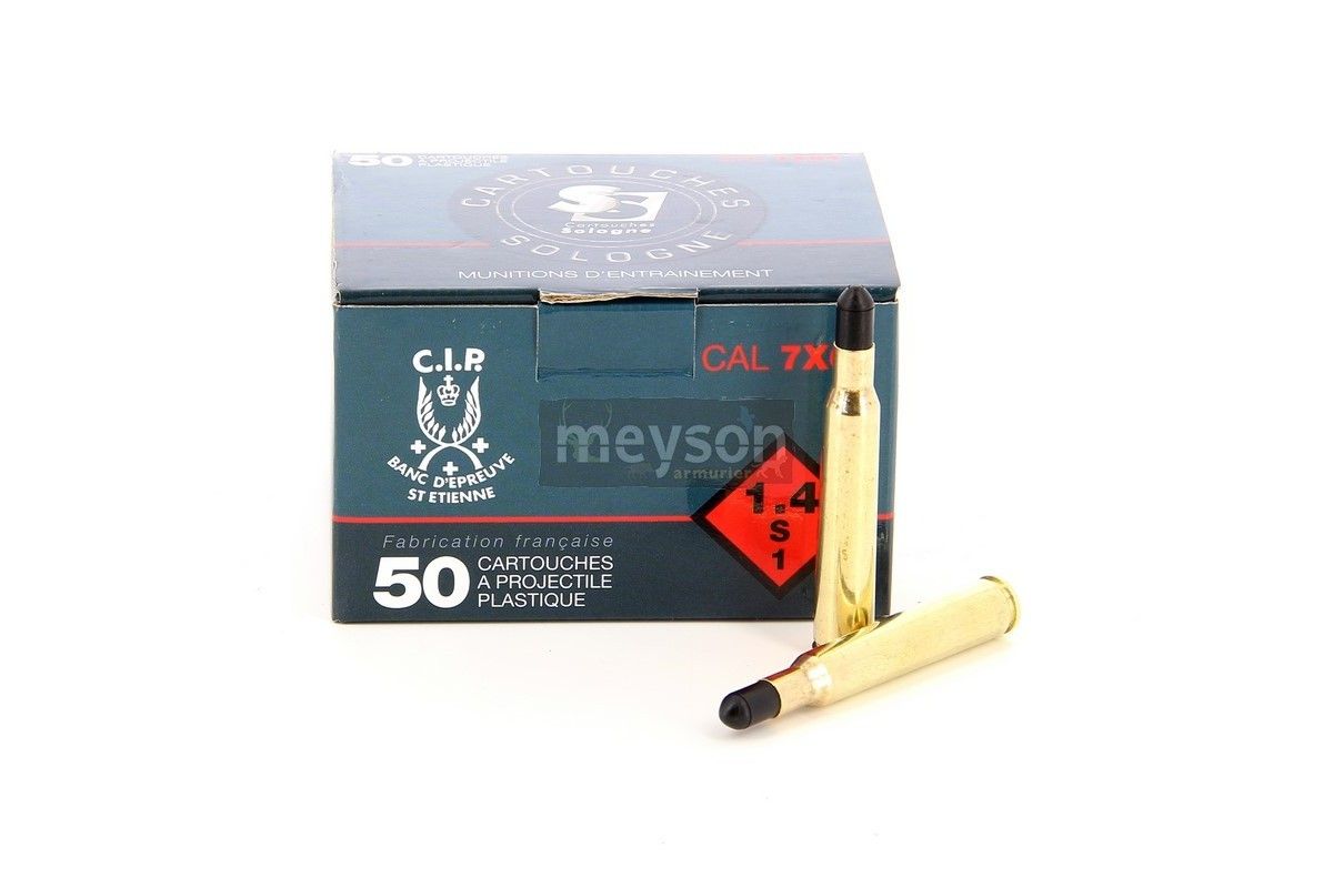 Munitions d\'entraînement plastique Sologne 7x64 boîte de 50