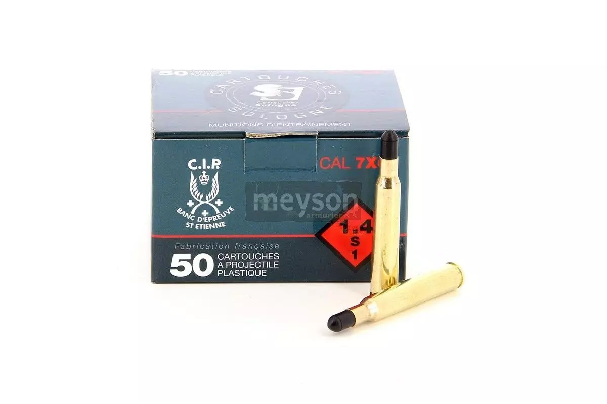 Munitions d'entraînement plastique Sologne 7x64 boîte de 50 