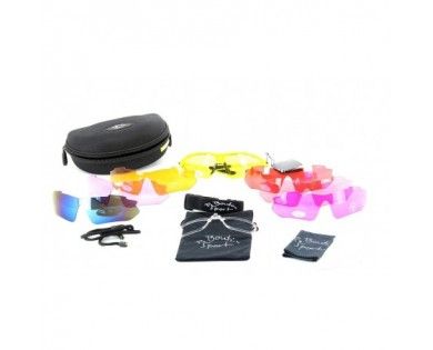Lunette de tir Shoot-off monture Jaune kit 7 verres 