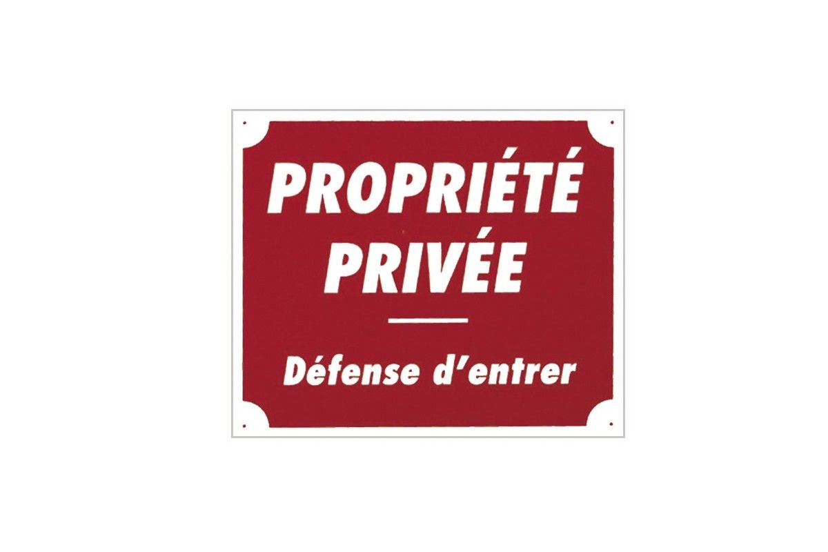 Panneau ''Propriété privée'' 30 x 25 cm