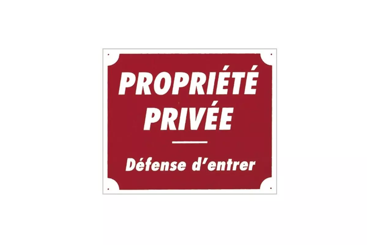 Panneau ''Propriété privée'' 30 x 25 cm