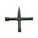 Clef démonte cheminée Pedersoli cruciforme universelle 