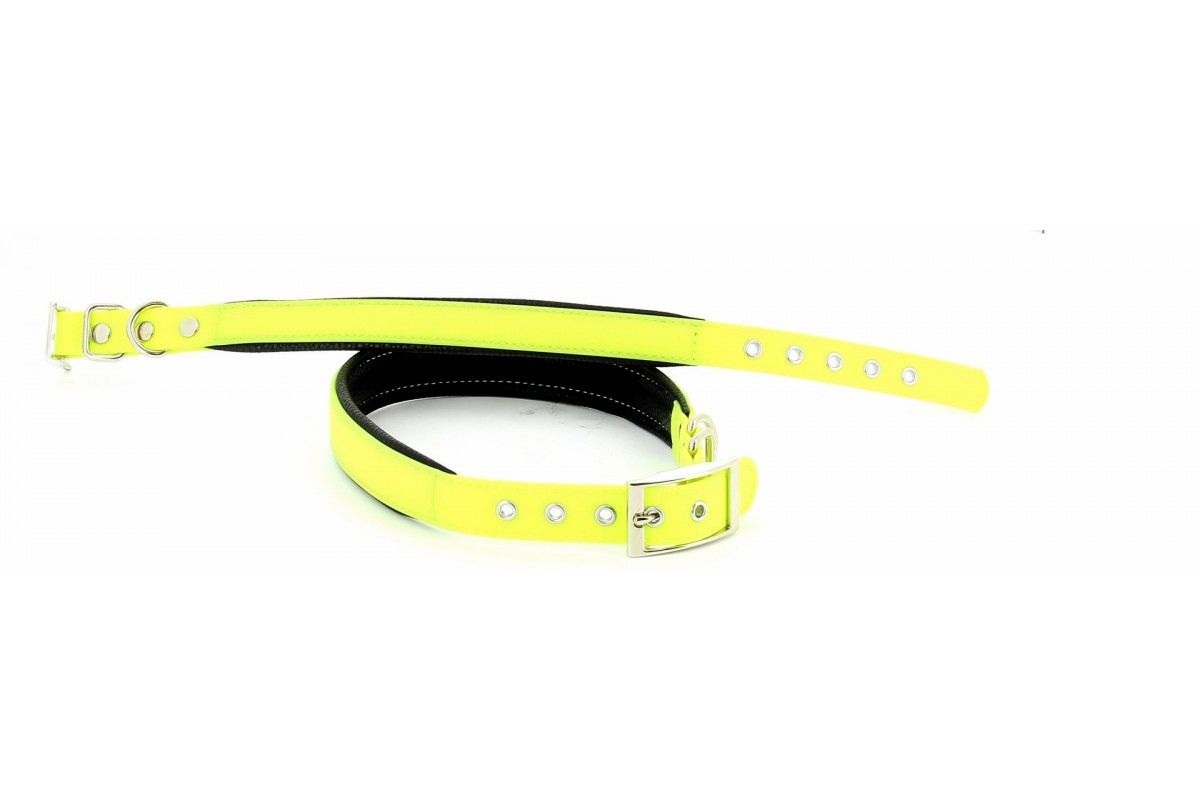 Collier Doublé cuir Jaune Stepland