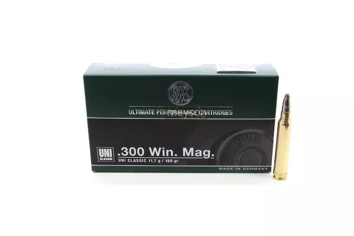 Munitions RWS Calibre 300 Win Mag Uni 11.7g 