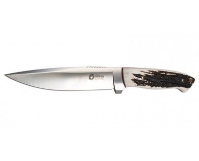 Couteau Relincho - Lame 128mm - Manche Bois de cerf - Etui cuir Böker 