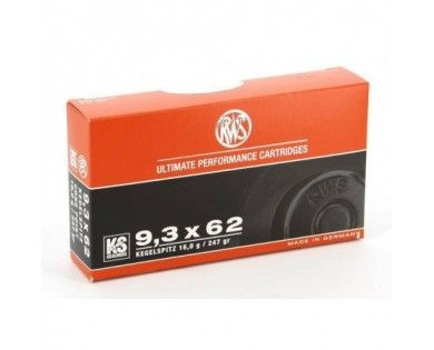 Munitions RWS KS calibre 9,3x62 – 247 grains 