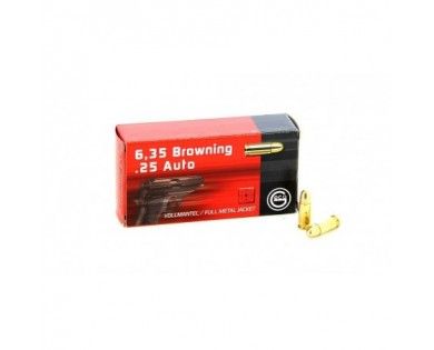 Munitions Geco FMJ calibre 6,35 Browning - 25 ACP 49 grs boîte de 50 