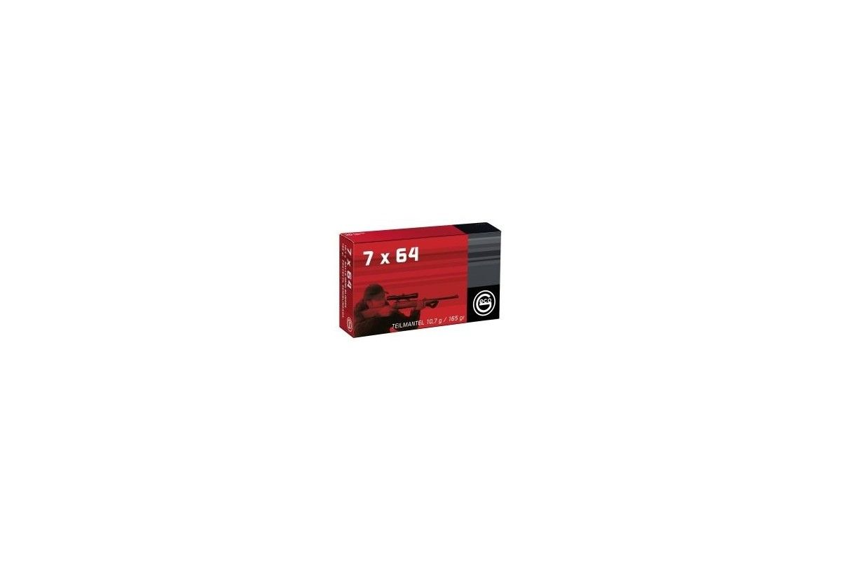 Munitions Geco 7x64 - TM ½ blindée 165 GRAINS Munitions Geco 7x64 - TM ½ blindée 165 GRAINS