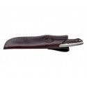 Couteau Hunter - Lame 120mm - Manche Bois de cerf - Etui cuir Böker 