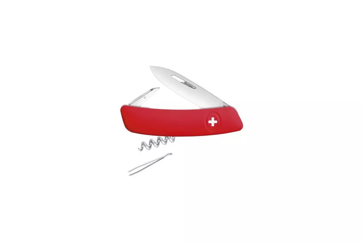 Couteau Suisse Swiza 6 fonctions - D01 Rouge 
