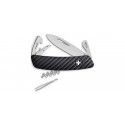 Couteau D03 Impression fibre de carbone mat - Swiza 