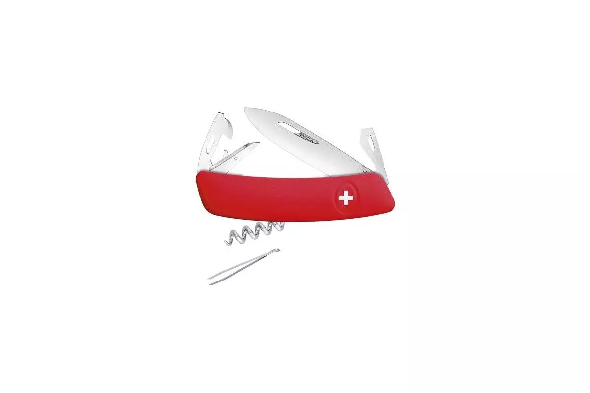 Couteau Suisse Swiza 11 fonctions - D03 Rouge 
