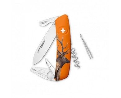 Couteau SWIZA TT03 Tick Toll Cerf orange 11 Fonctions 