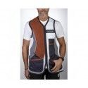 Gilet Castellani Rio Mesh bleu marine et marron 