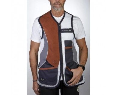 Gilet Castellani Rio Mesh bleu marine et marron 