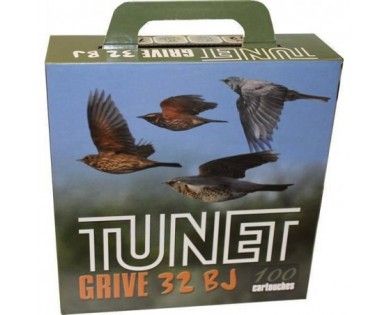 Cartouches de chasse Tunet GRIVE PACK 100 Calibre 32 Bourre à Jupe 