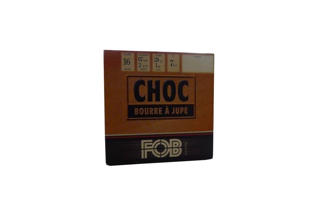 Cartouches de chasse FOB CHOC Bourre à Jupe Cal. 16 Cartouches de chasse FOB CHOC Bourre à Jupe Cal. 16