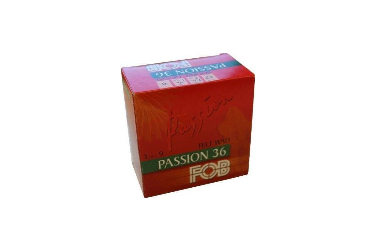 Cartouches de chasse FOB PASSION 36 Grammes Bourre Grasse Calibre 12 Cartouches de chasse FOB PASSION 36 Grammes Bourre Grasse Calibre 12