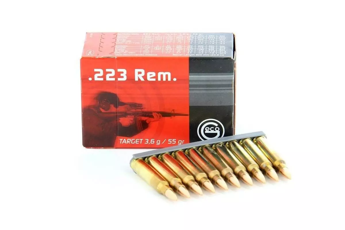 Munitions Geco 223 Remington FMJ 55 grs boîte de 50 