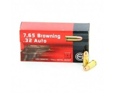 Munitions Geco FMJ calibre 7,65 Browning - 32 ACP 73 grs boîte de 50 