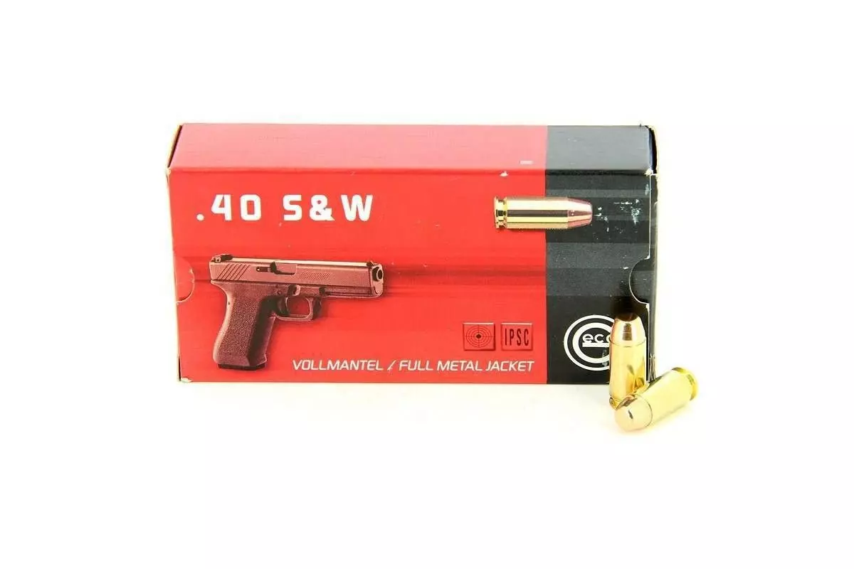 Munitions Geco FMJ calibre .40 S&W 180 grs boîte de 50 