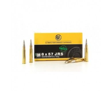 Munitions de grande chasse RWS en calibre 8x57 JRS Evolution Green 9,0g 