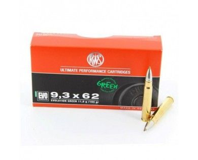 Munitions RWS Evo Green calibre 9,3x62 – 184 grains 