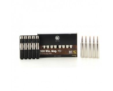 Munitions de grande chasse RWS en calibre .300 Win. Mag Mag. Short Rifle HIT 10,7g 