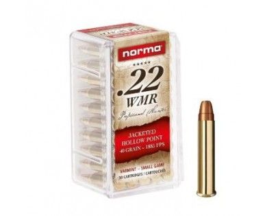 Munitions Norma 22WMR JHP 2.6g/40gr X50 