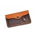Pochette A BALLE CUIR VACHETTE BRODEE SANGLIER 10 TUBES JANUEL 