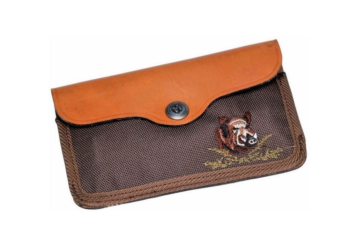 Pochette A BALLE CUIR VACHETTE BRODEE SANGLIER 10 TUBES JANUEL Pochette A BALLE CUIR VACHETTE BRODEE SANGLIER 10 TUBES JANUEL