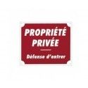 Panneau ''Propriété privée'' 30 x 25 cm 