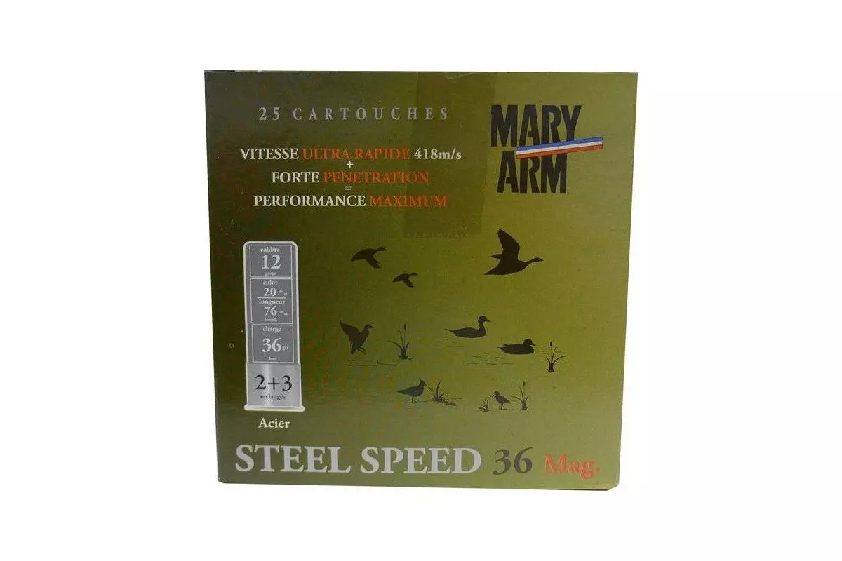 Cartouches Mary Arm Steel Speed 36 Magnum 