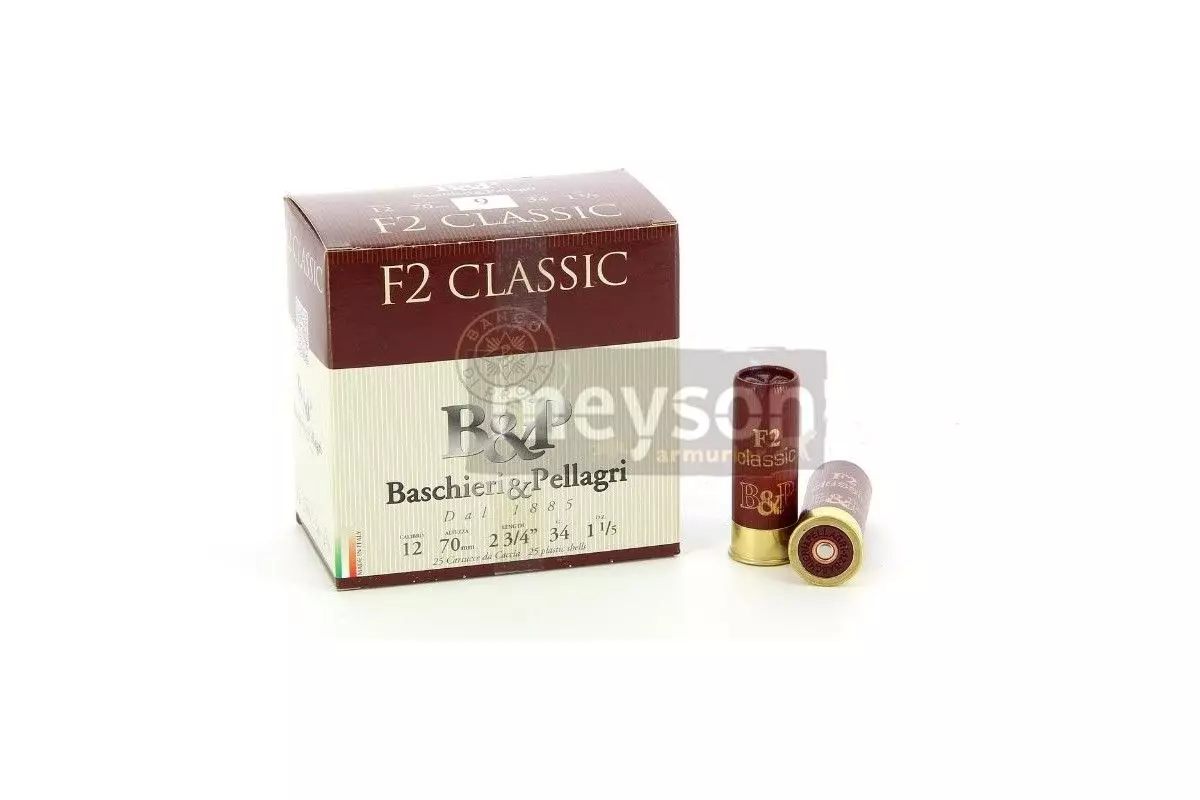 Cartouches B&P F2 CLASSIC BJ calibre 12/70 34g 