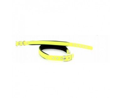 Collier Doublé cuir Jaune Stepland 