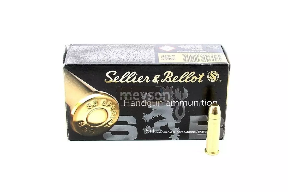 Munitions Sellier & Bellot FMJ calibre 38 Special 158 grs 