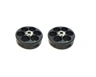 Lot de deux Chargeurs tambour 6 coups pour Revolver CO2 HDR 50 T4E 