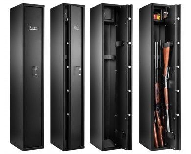 Coffre fort Rietti pour 5 armes 1500x250x330 mm - fermeture 1 clef - Porte et parois 2 mm 