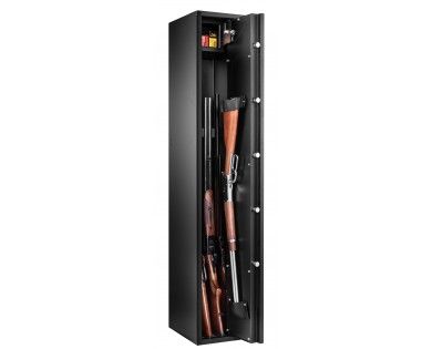 Coffre fort Rietti pour 5 armes 1500x250x330 mm - fermeture 1 clef - Porte et parois 2 mm 